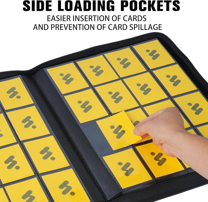 MORABTO Premium 1000+ Pockets Card Binder,16 Pockets Trading Card Binder Ringless Side Loading Trading Card Album Folder for TCG -Blue - Image 3